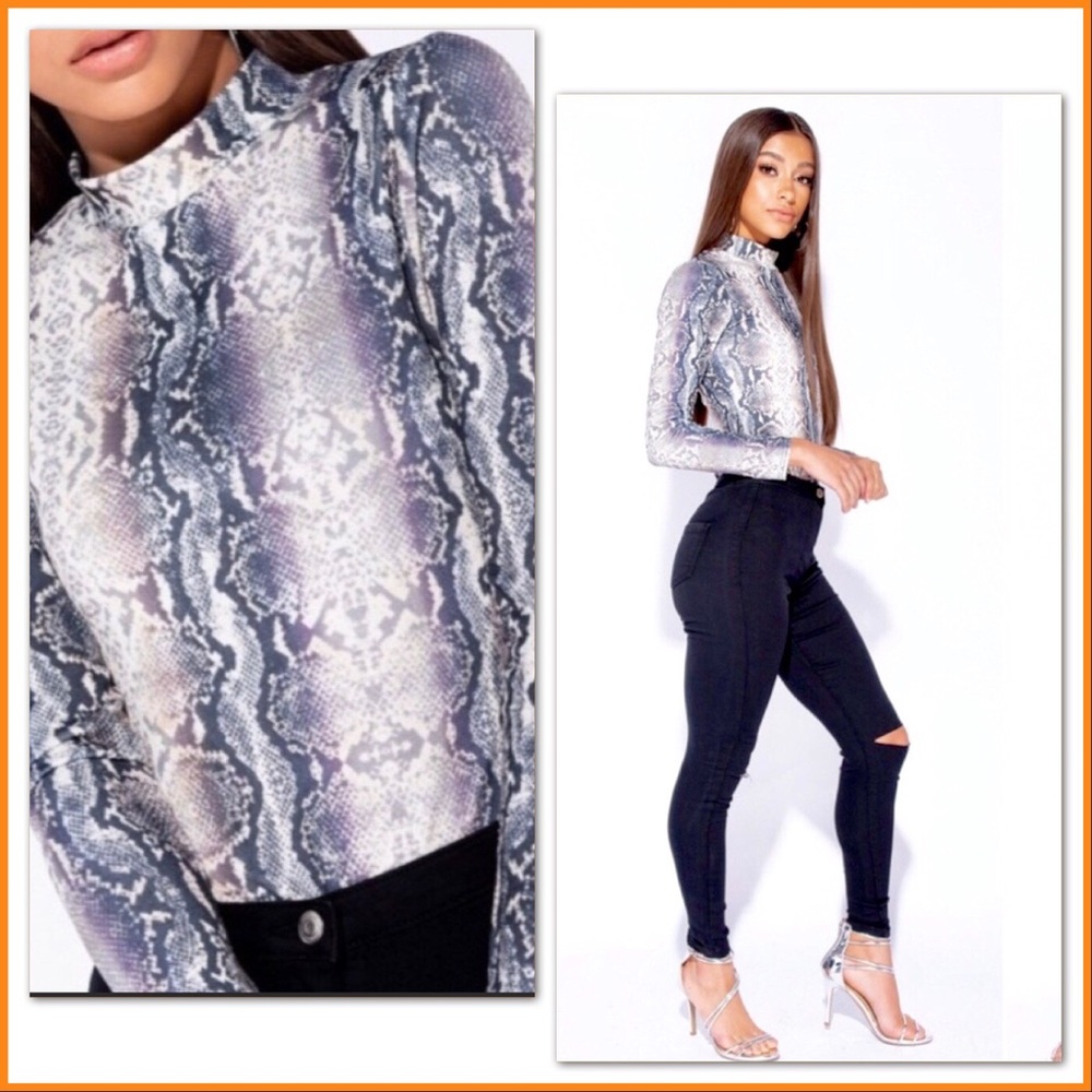 🔴Snake Print Bodysuit